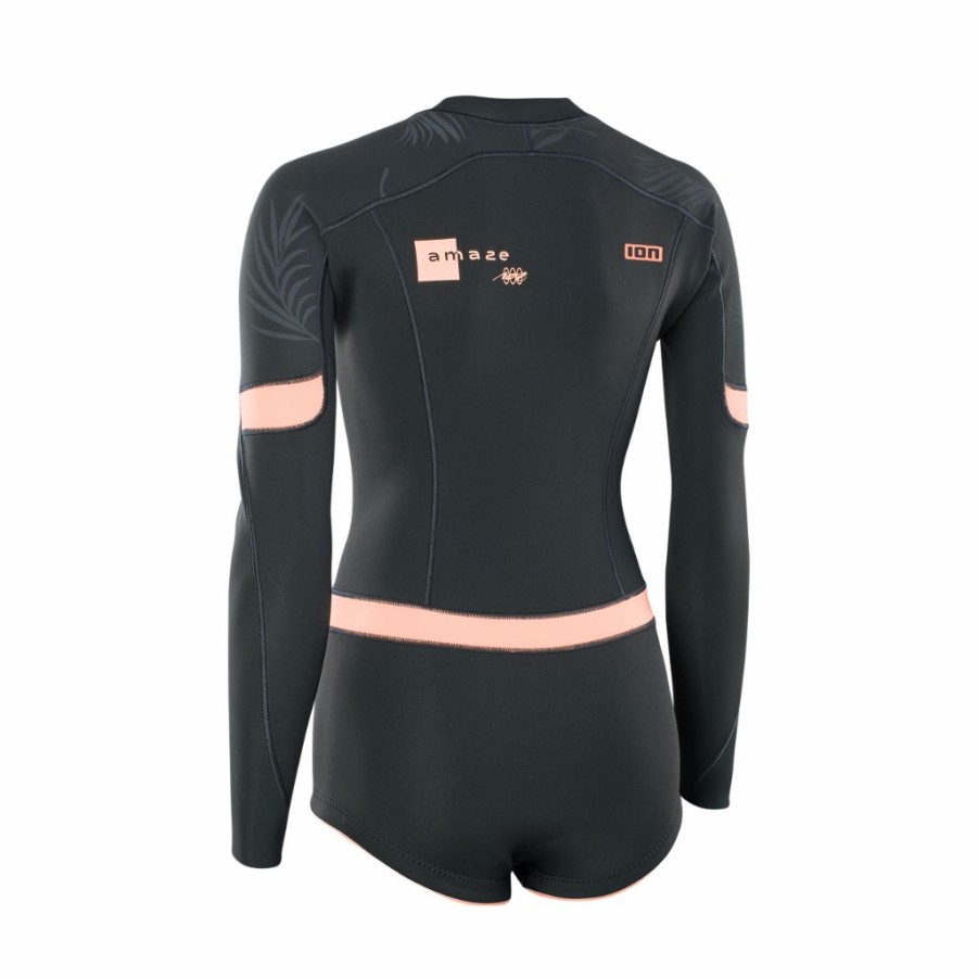 Water ION Shorties | Women Wetsuit Amaze Hot Shorty 1.5 Longsleeve Front Zip